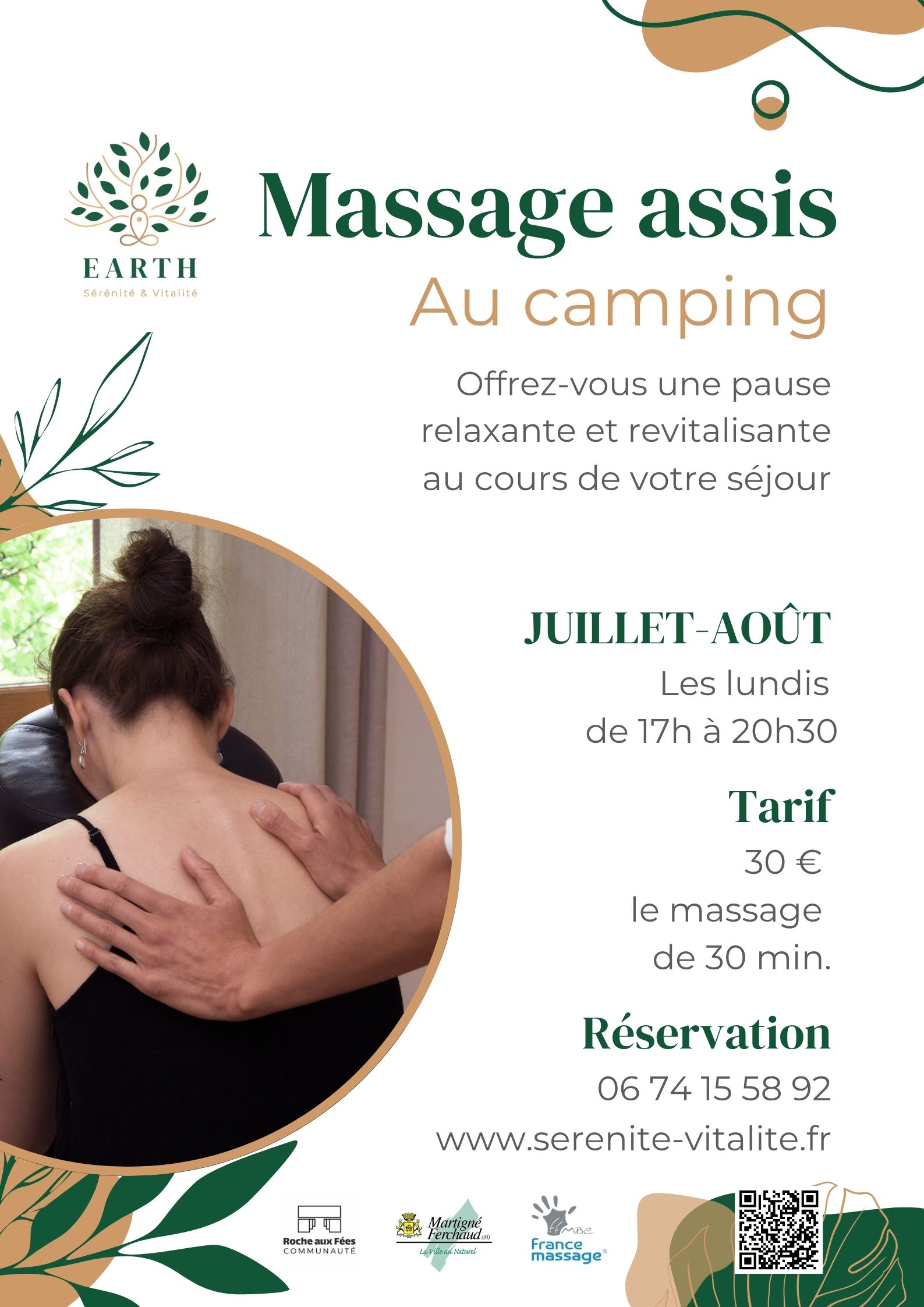 Massage assis au camping
