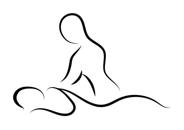 Massage bien-être du dos - illustration